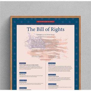 The Bill of Rights USA Patriotic Tribute Poster